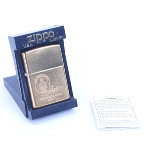 Zippo Lighter Brass Gold Tone USS George Phillip FFG-12 US Navy Frigate Military